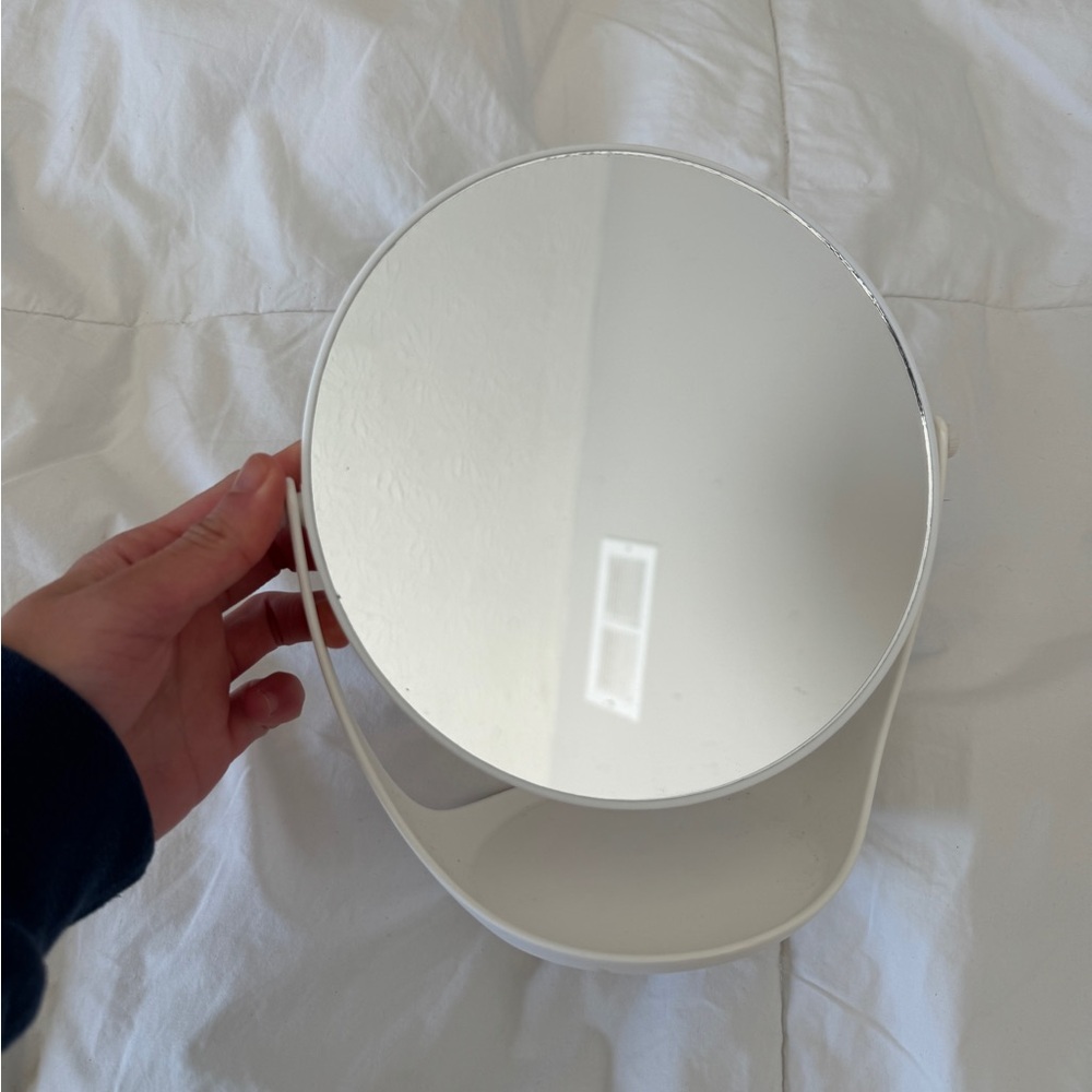 Room Essentials White Vanity Mirror - 360° Swivel Tabletop